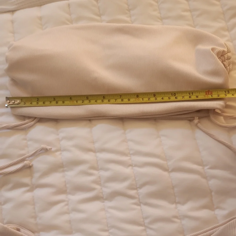 SHEIN Cream Ribbed Bikini Set - Picture 3 of 3